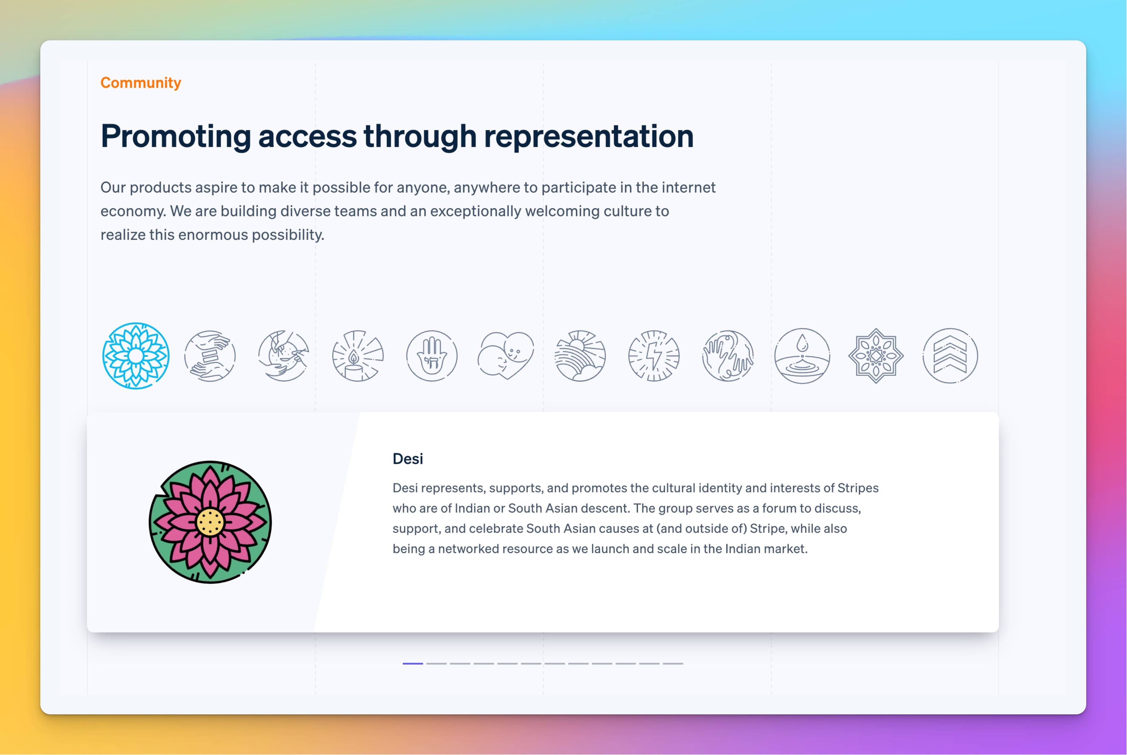 Stripe's community groups